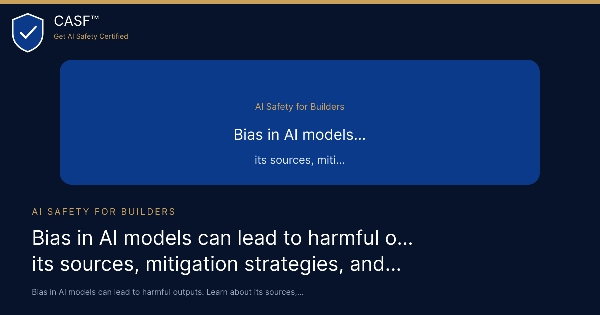 Bias in AI models can lead to harmful outputs. Learn about its sources, mitigation strategies, and the 2023 Samsung prompt leak example.